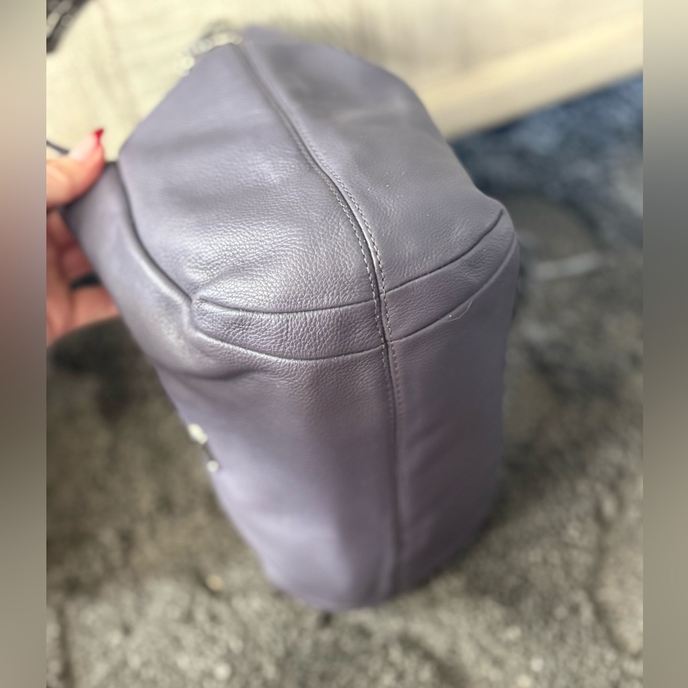 Coach Purple Leather Shoulder Bag - Picture 15 of 16